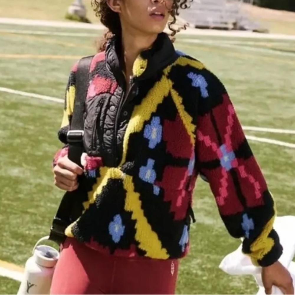Free People Movement Hit the Slopes Rocky Ridge Fleece Pullover Jacket